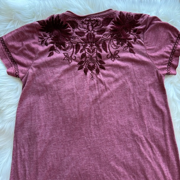 Johnny Was Simon Draped Tunic Embroidered Vino Dress - Picture 8 of 8